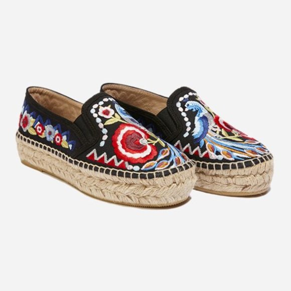 Johnny Was Shoes - Johnny Was Floral Embroidered Isaac Espadrilles